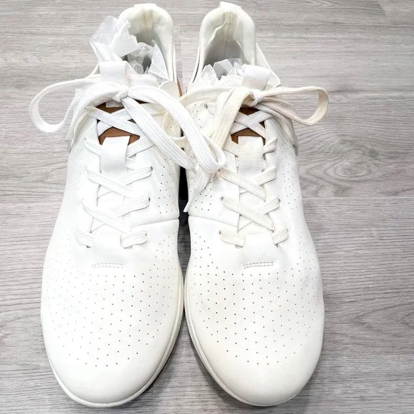 Steve Madden P-Razer White Perforated Lace Up Casual Comfort Sneakers Mens 12M - Picture 4 of 10